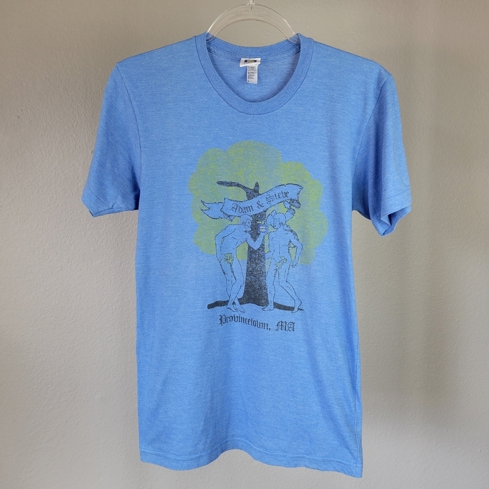 GAY PRIDE // Tom & Steve Provincetown MA super soft vtg feel tee tshirt RARE